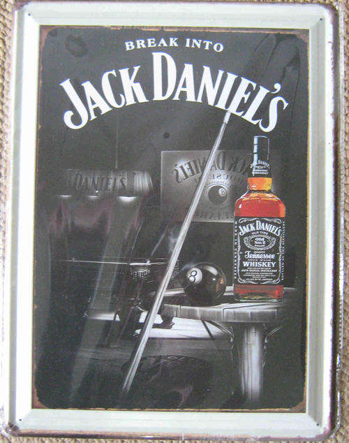 Jack Daniels  8 ball vintage style metal sign