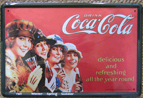 Coke vintage style metal sign.