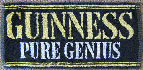 Guinness pure genius bar towel