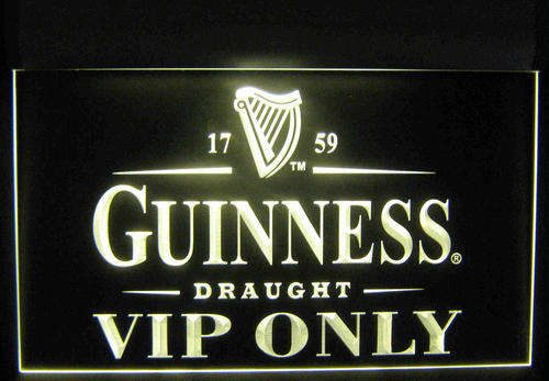 Guinness Draught VIP neon sign