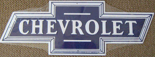 Chevrolet embossed metal logo