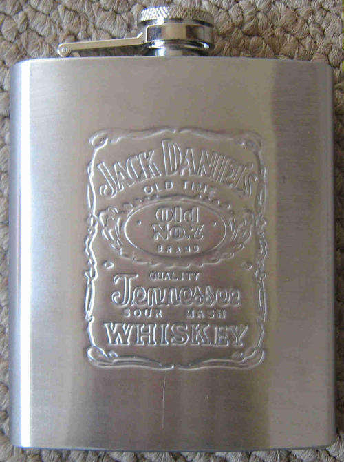 Jack Daniels stainless steel hip flask