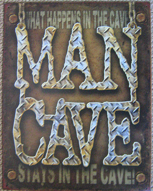 Man Cave- Diamond metal plate