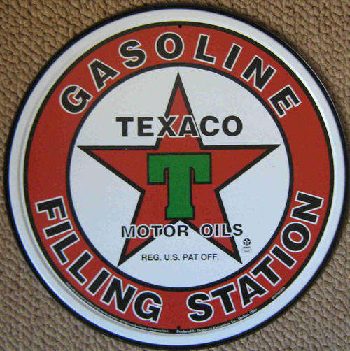 Texaco filling stations vintage style metal sign