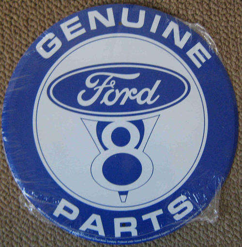 Ford V8 genuine parts vintage style metal sign