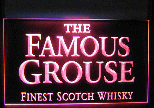 Famous grouse whisky neon sign. 220v