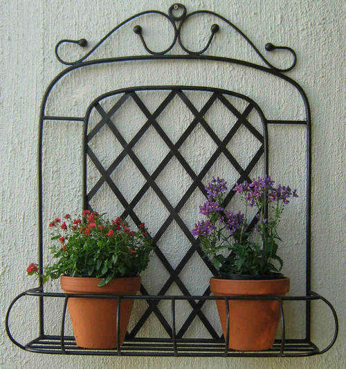 Garden iron latice wall shelf                                                               gd1