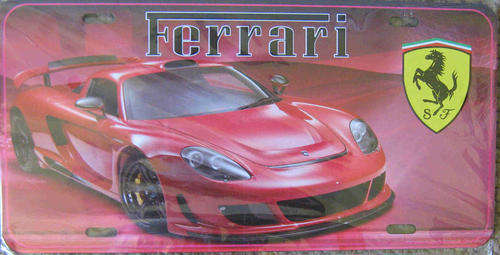 Ferrari metal lisence plate