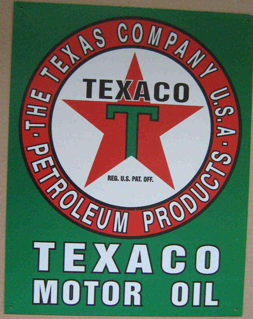 Texaco motor oil vintage style metal sign                                                    mt31