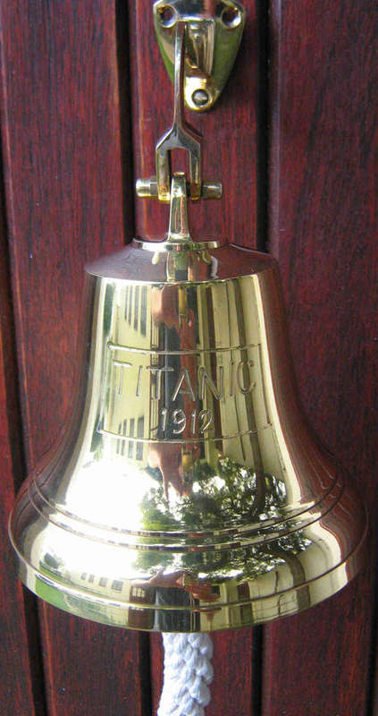 Ship bell solid brass TITANIC 15cm diameter