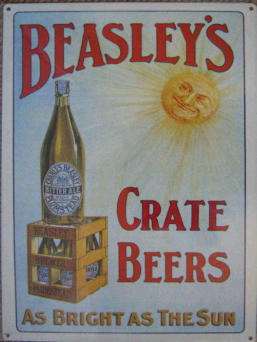 Beasleys beers metal sign                                                                        mt6