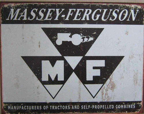 Massey Ferguson Logo retro style distressed metal sign