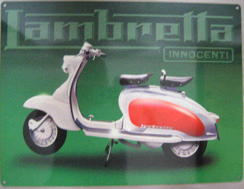 Lambretta Innocenti vintage style heavy metal sign                                 mt25
