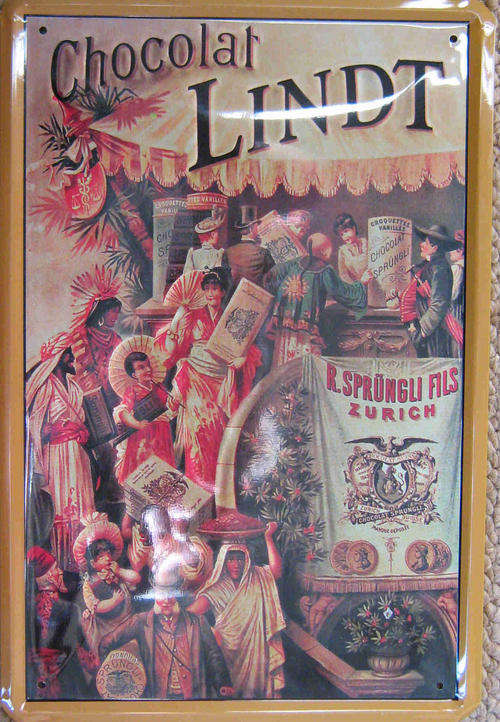 Lindt chocolate metal sign                                                                    mt17