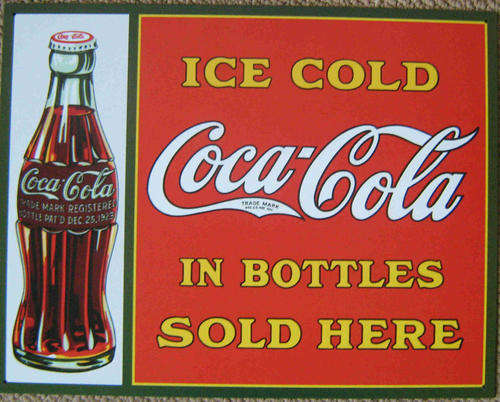 Coca-Cola, ice cold sold in bottles                                                            mt10