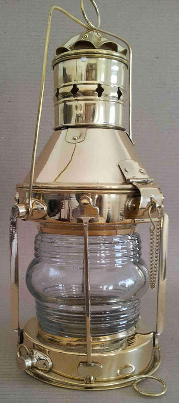 Ship anchor lamp. brass                                                               nb4