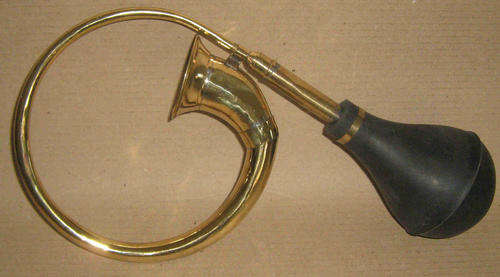 Hooter. Round taxi horn Brass
