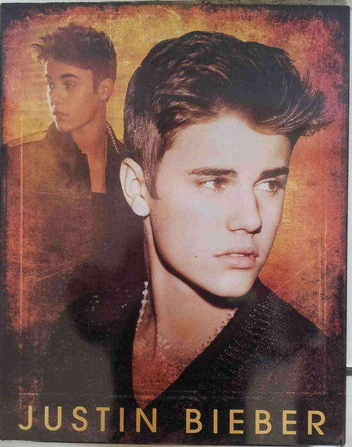 Justin Bieber metal sign