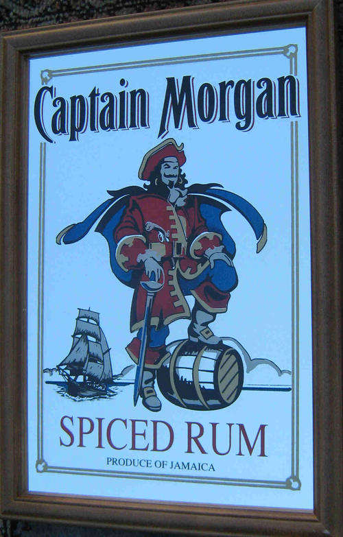Captain Morgan bar mirror