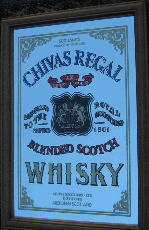 Chivas Regal bar mirror