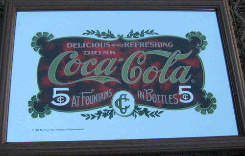 Coca-Cola bar mirror