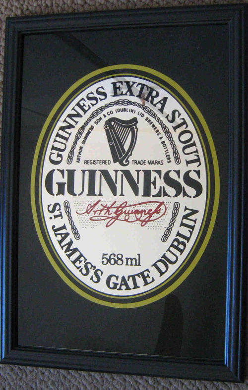 Guinness bar mirror                                                                         bd4