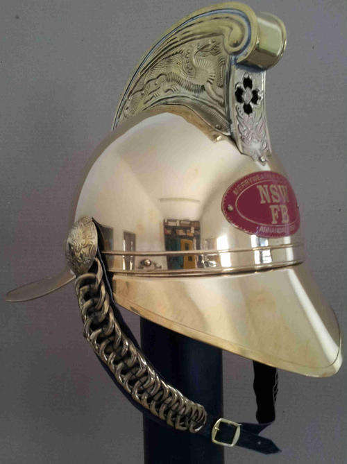 Firemans helmet. Brass.                                                                  bd8