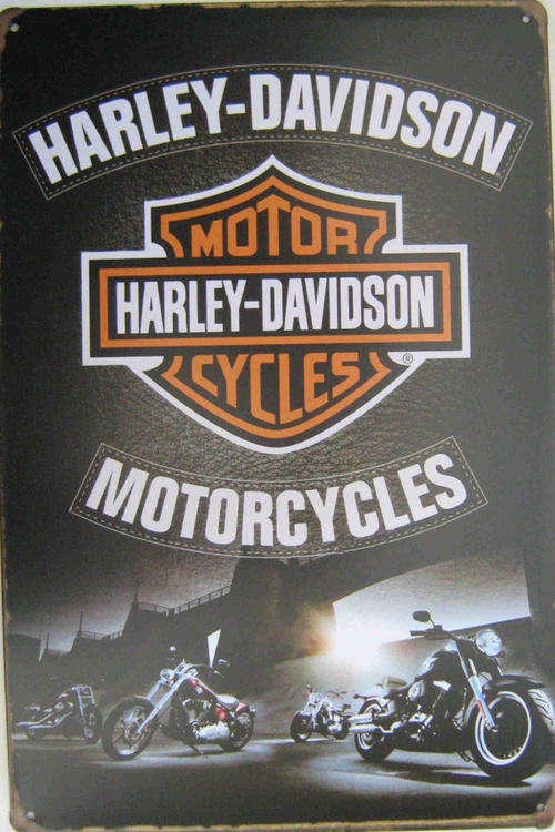 Harley Davidson vintage style metal sign.