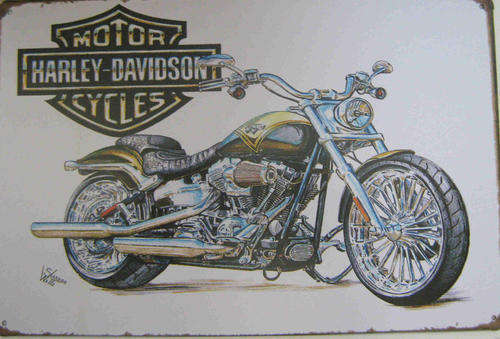 Harley Davidson vintage style metal sign.