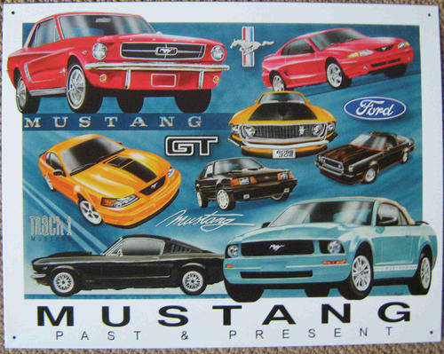 Ford Mustang GT metal sign