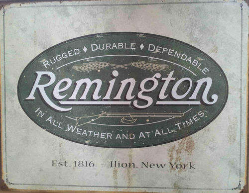 Remington distressed metal sign                                                                 mt12