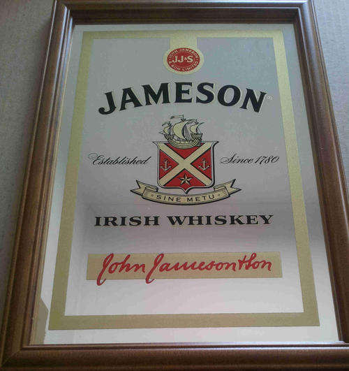 Jameson Irish whiskey pub mirror                                                     bd4