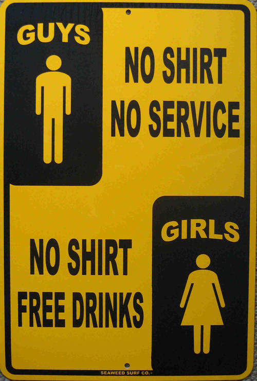 No shirt- service metal plate