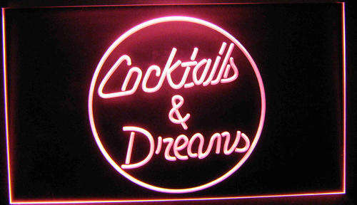 Cocktails and Dreams bar neon sign                                                 bd2