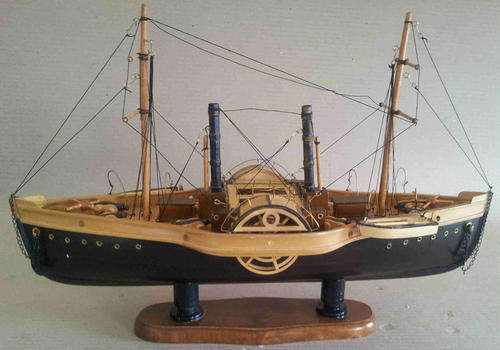 Boat. Salamander. Wood river paddle  boat, great detail.                   bd11