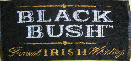 Black Bush Irish Whiskey bar towel                                                        bw9