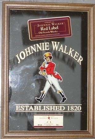 Johnnie Walker bar mirror