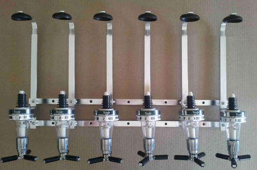 Set Six units domestic optic spirit drink dispenser.                                  bw1