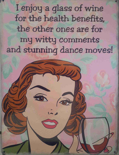 Wine  Metal sign                        mt9