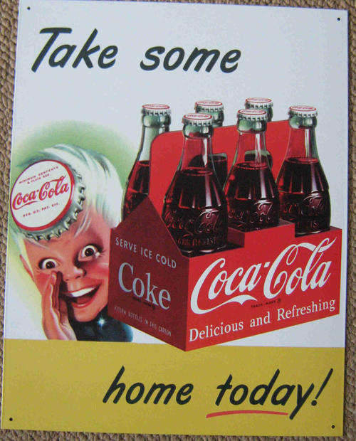 Coca-Cola metal sign                                                                            mt10