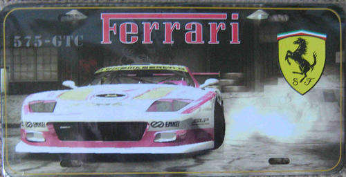 Ferrari metal lisence plate              mt19