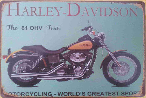 Harley Davidson vintage style metal sign.                                    mt24