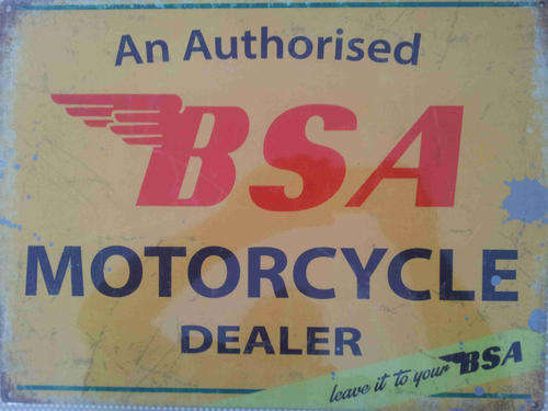Norton motor cycle metal sign                                                                   mt25