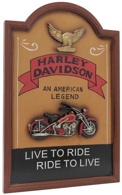 Harley Davidson leg wall plaque                        bd1
