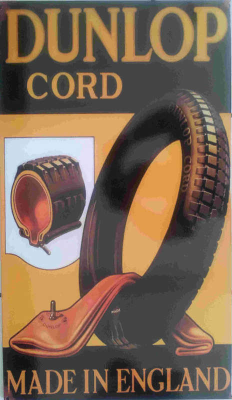 Dunlop tires BIG metal sign. 68 x 43cm