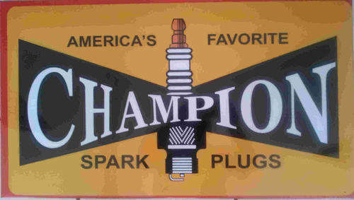 Champion spark plugs   BIG metal sign. 78 x 48cm                              mt36
