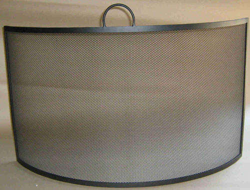 Fireplace Curved spark guard wrought iron 100cm x 80cm