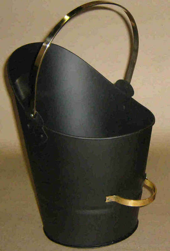 Fireplace. Coal bucket black / brass                         cb1