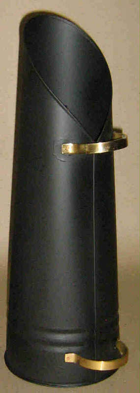 Fireplace. Coal scuttle black/brass                                        cb1