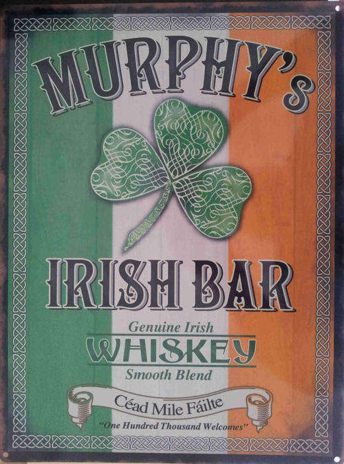 Murphy's Bar metal vintage style pub sign                   bd3